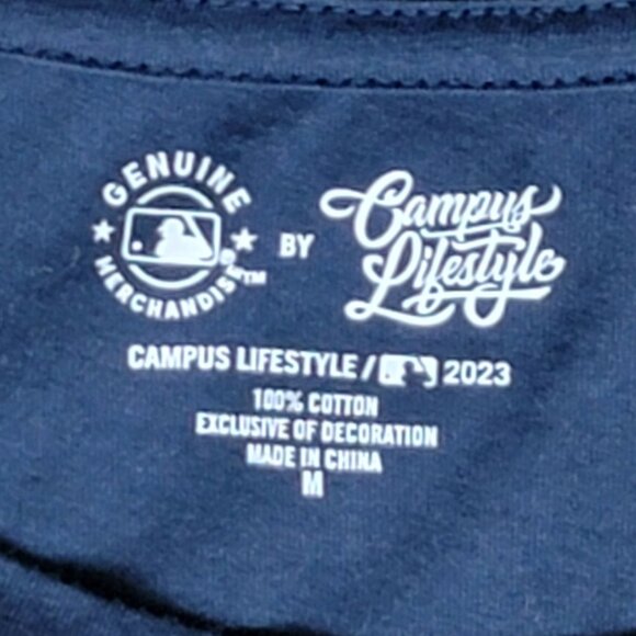 NWT MLB Genuine Merchandise New York Yankees Navy Crew Neck Short Sleeve Tee - M - Picture 10 of 10